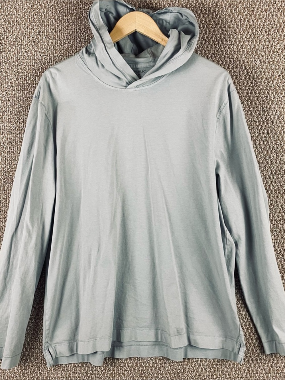 Banana Republic Hoodie Men’s XL Gray Pullover Supima Cotton Tee Active Ws